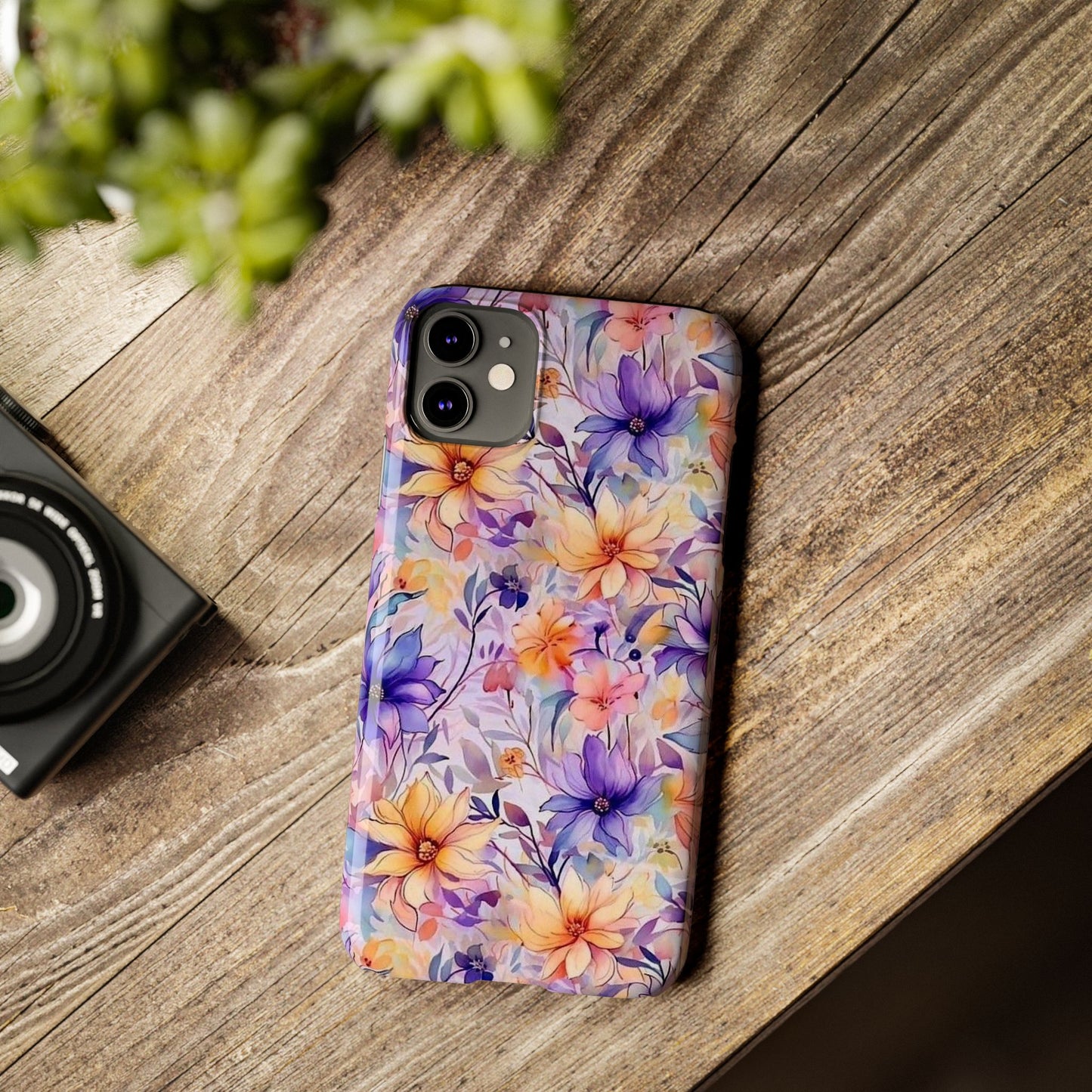 Floral Watercolor Slim Phone Case