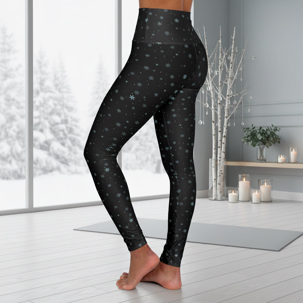 Midnight Sky Snowflake Leggings