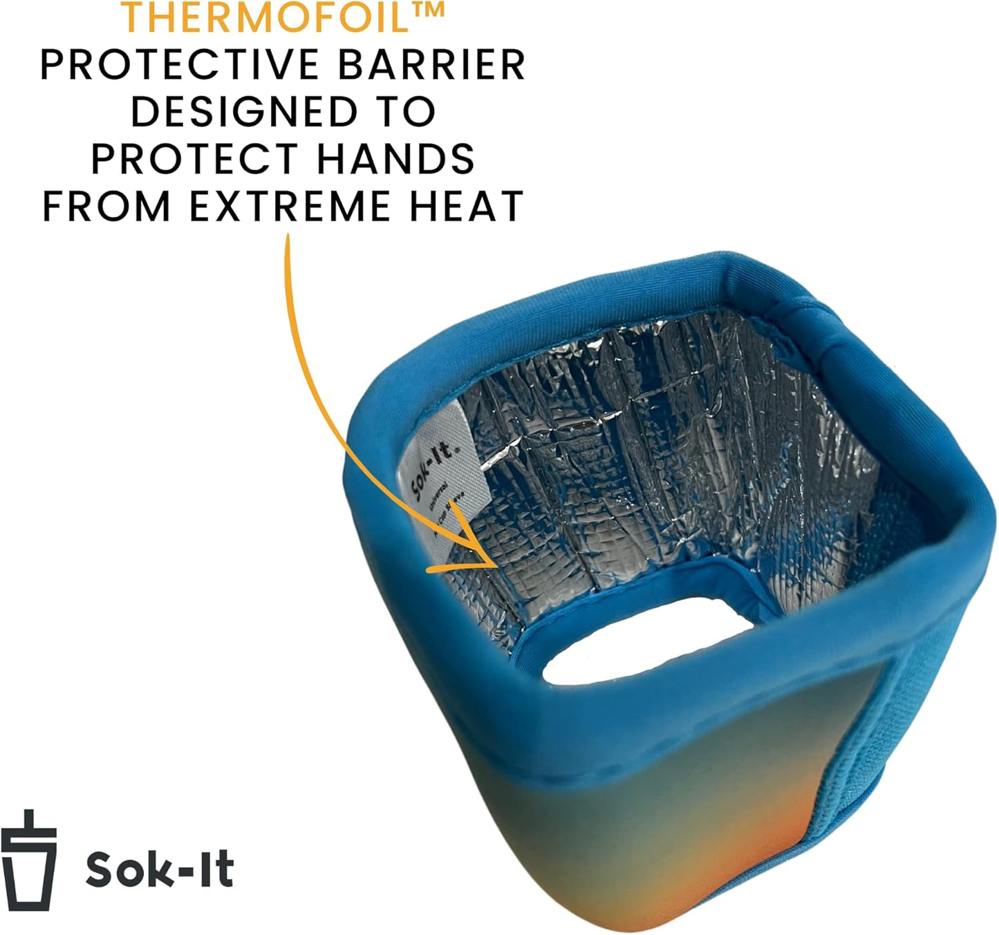 Hotsok Coffee & Tea Reusable Insulated Neoprene Cup Sleeve (English Garden Picnic)