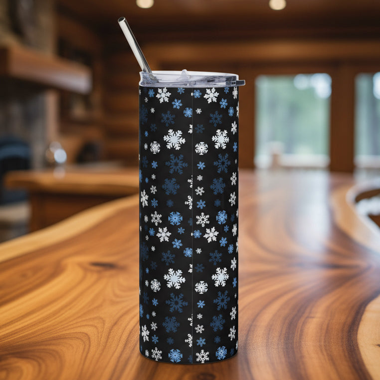 Midnight Snowflakes 20oz Stainless Steel Tumbler
