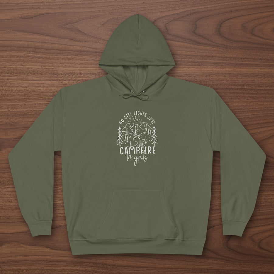 No City Lights Just Campfire Nights Hoodie