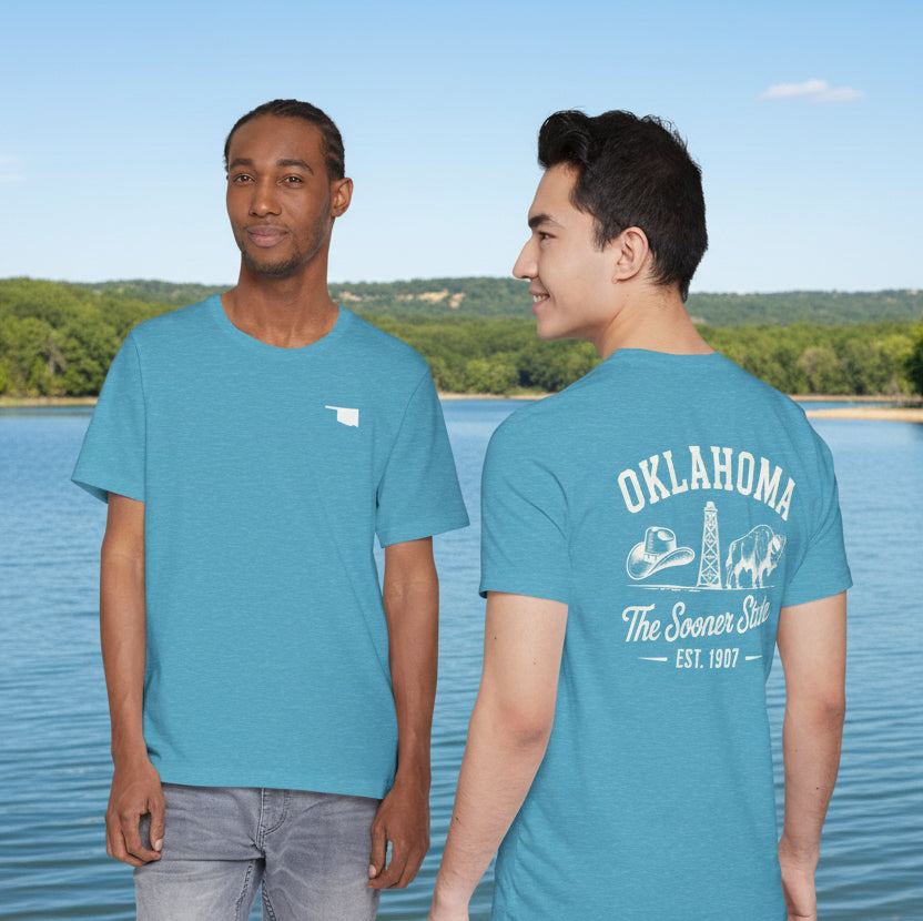 Oklahoma 'The Sooner State' Front & Back Graphic Tee