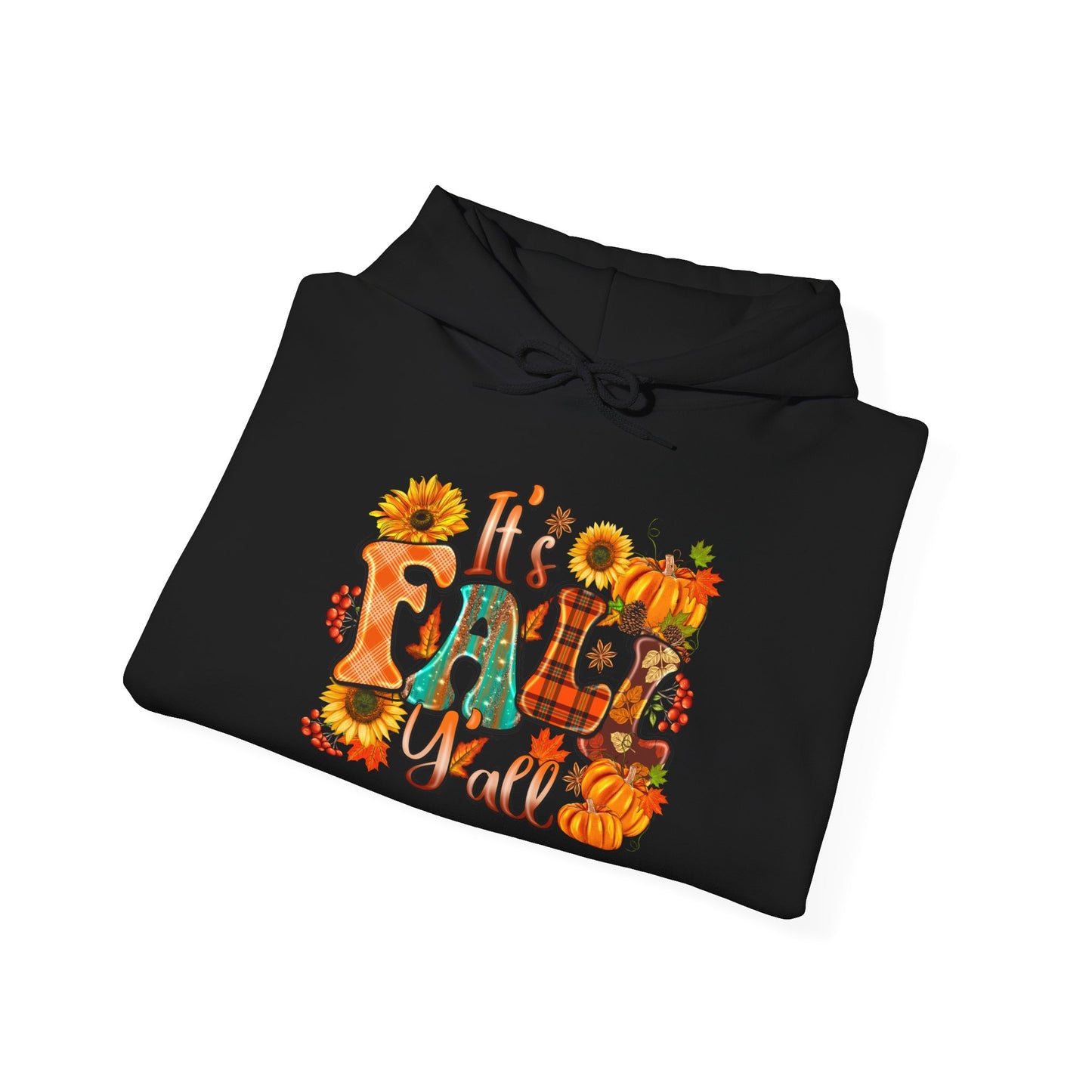 It's Fall Ya'll Adult Hoodie with Accent Sleeve