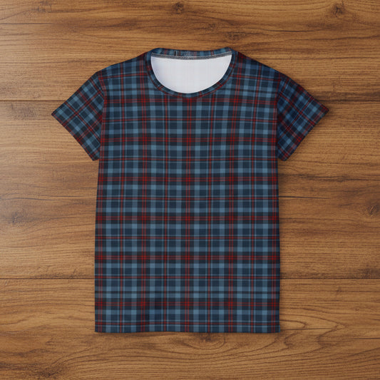 Highland Hearth Blue Plaid Women’s Sports Jersey
