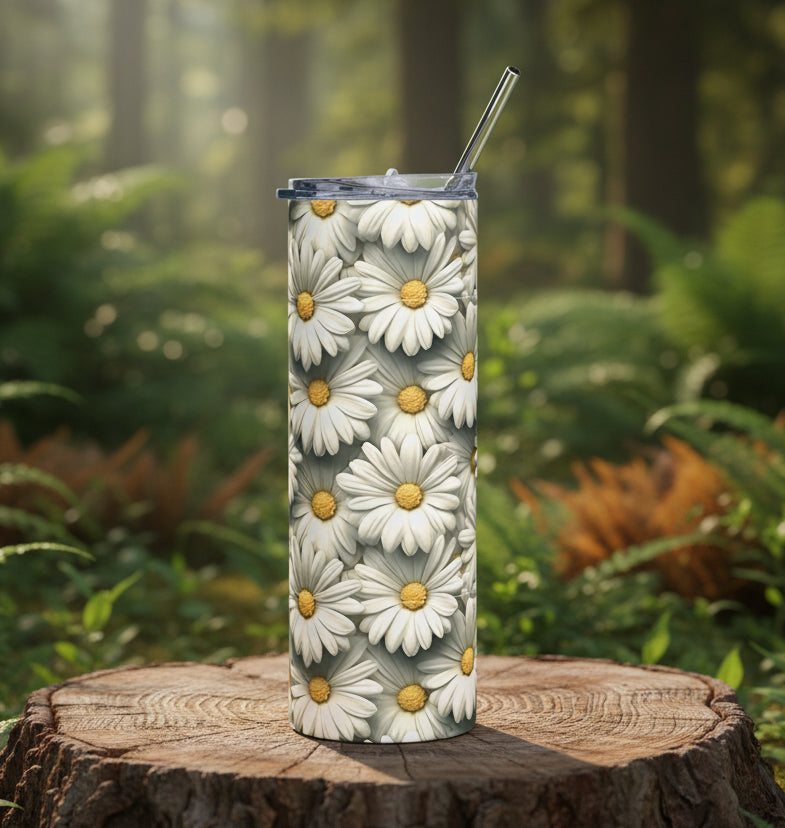 Daisy Floral 20oz Stainless Tumbler