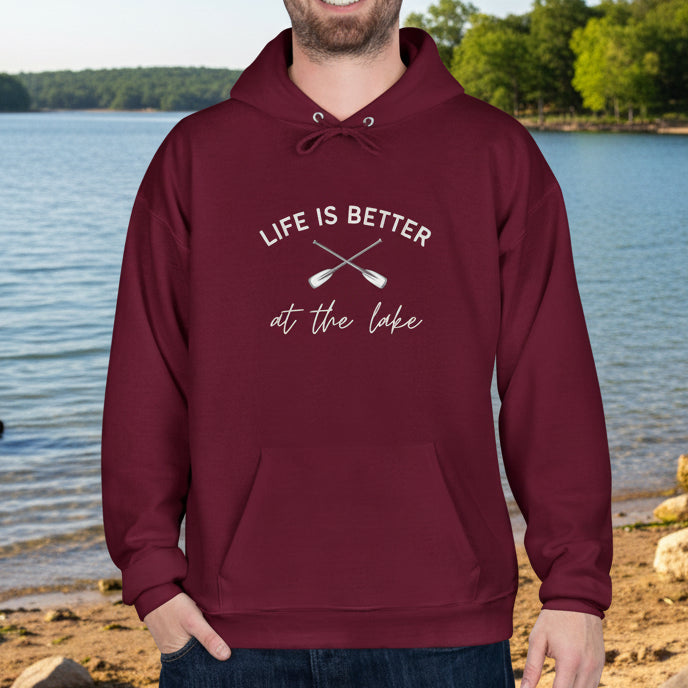 Life Is Better at the Lake Hoodie with paddles