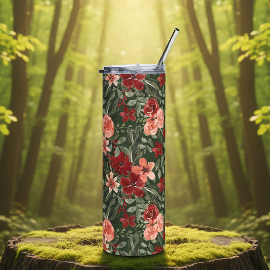 Forest Flowers 20oz Stainless Steel Tumbler