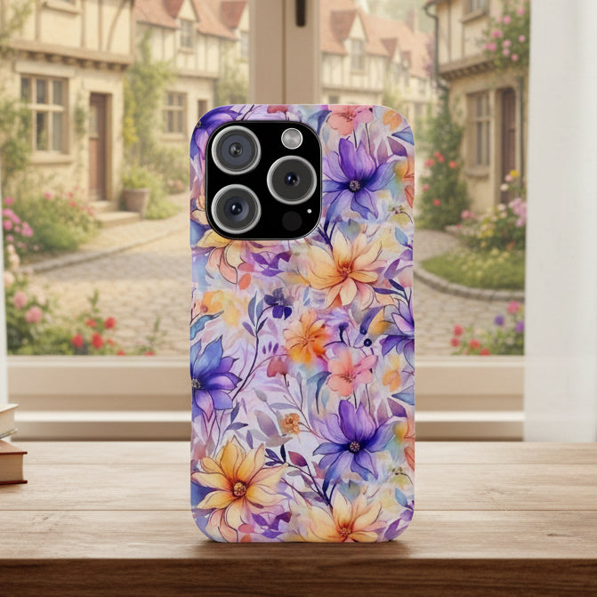Floral Watercolor Slim Phone Case