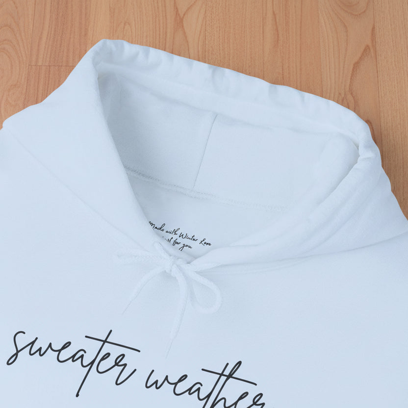 Sweater Weather Hoodie with Heart accent sleeve