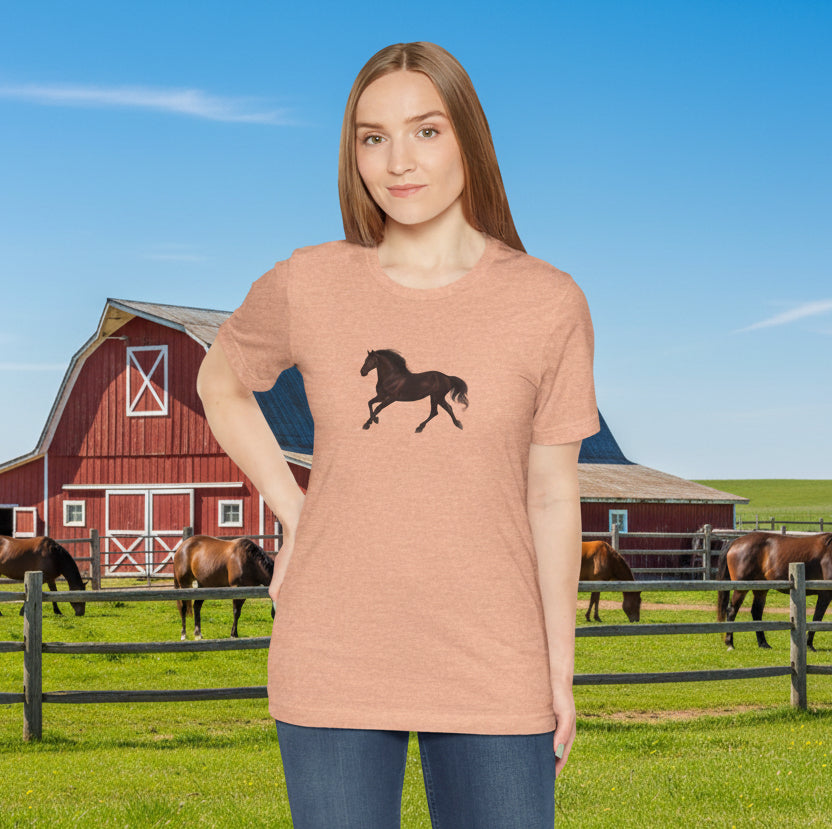 Dark Bay “Beauty”  Trotting Horse T-Shirt