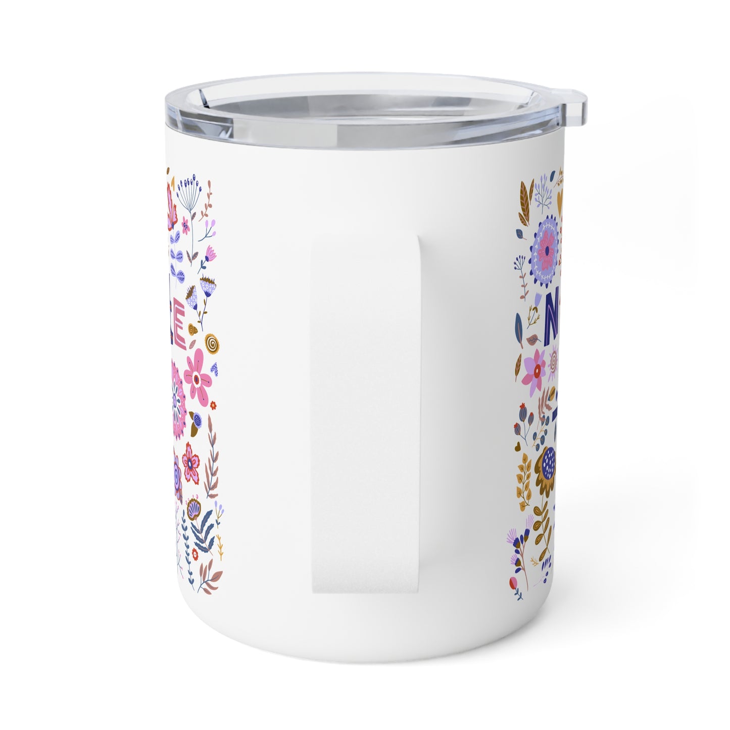 Namaste Here Today 10oz Insulated Coffee Mug | Floral Travel Tumbler
