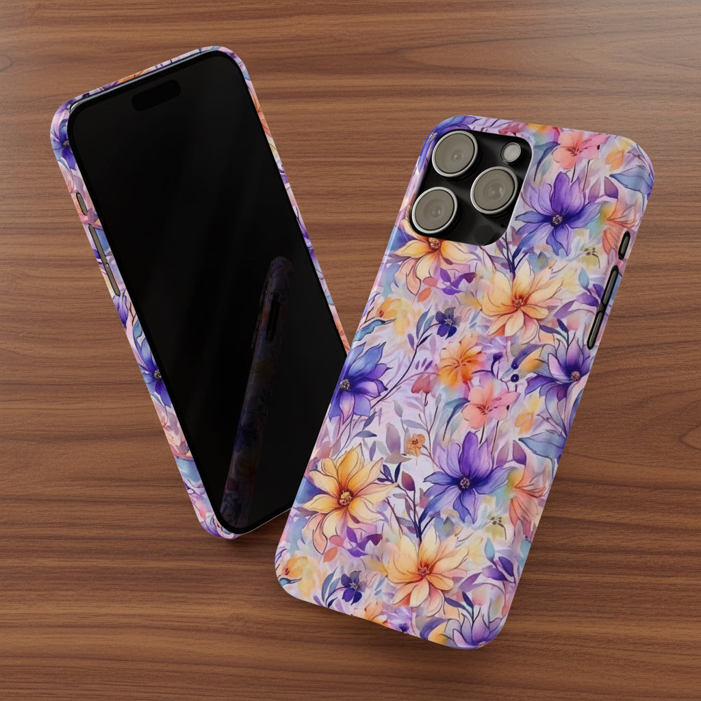 Floral Watercolor Slim Phone Case