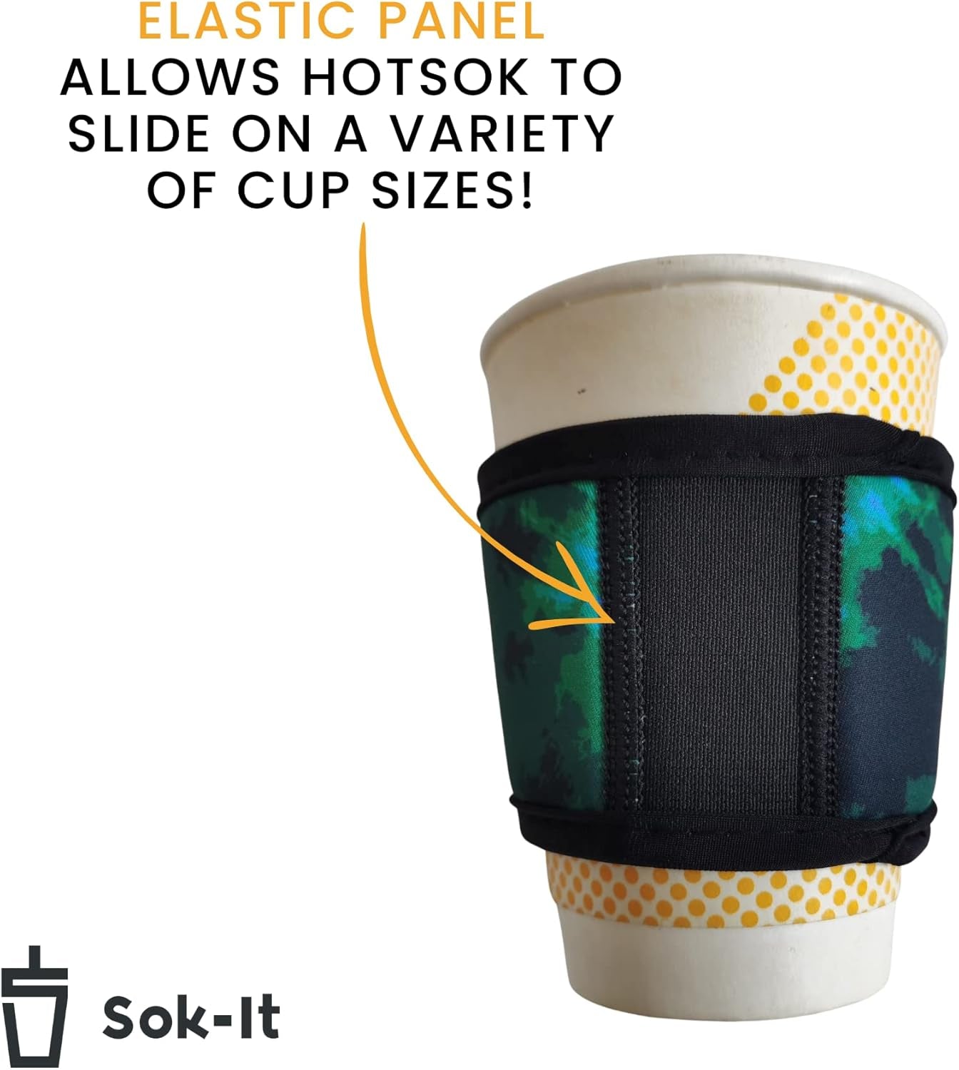 Hotsok Coffee & Tea Reusable Insulated Neoprene Cup Sleeve (English Garden Picnic)