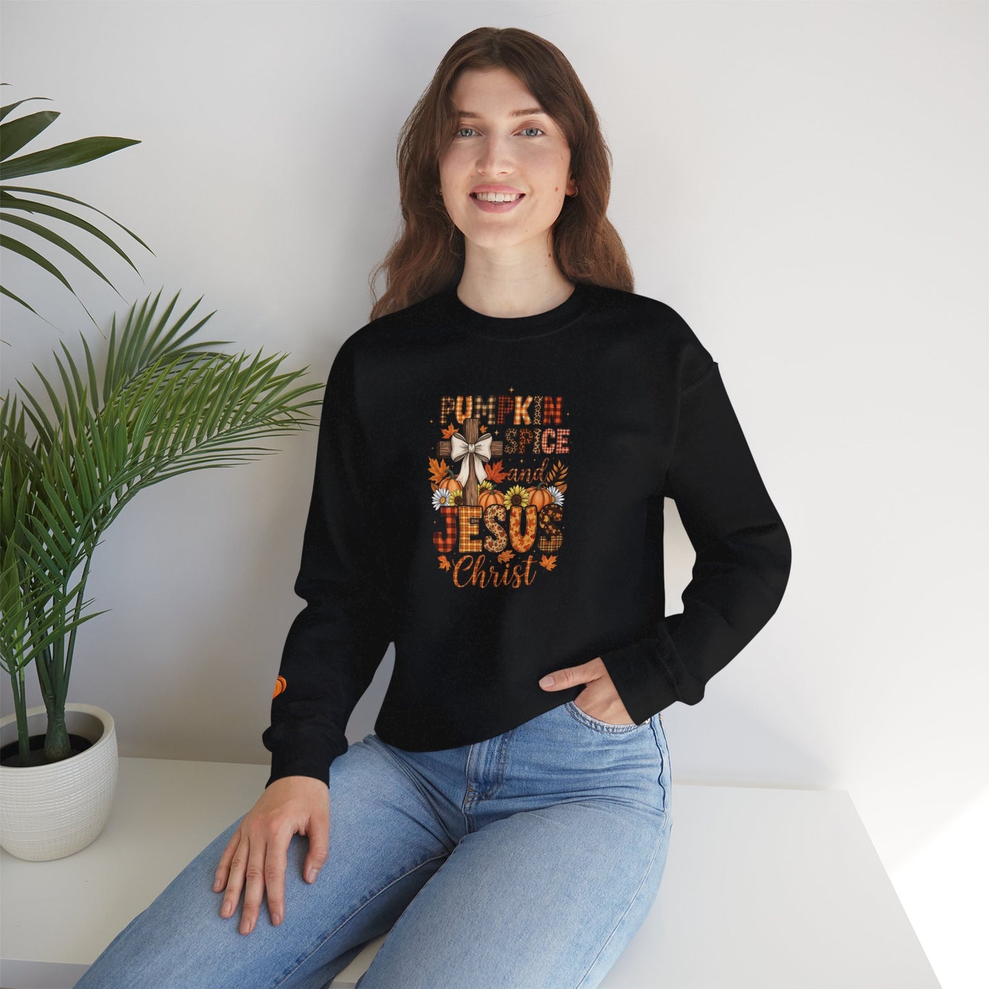 Pumpkin Spice and Jesus Christ Crewneck Sweatshirt