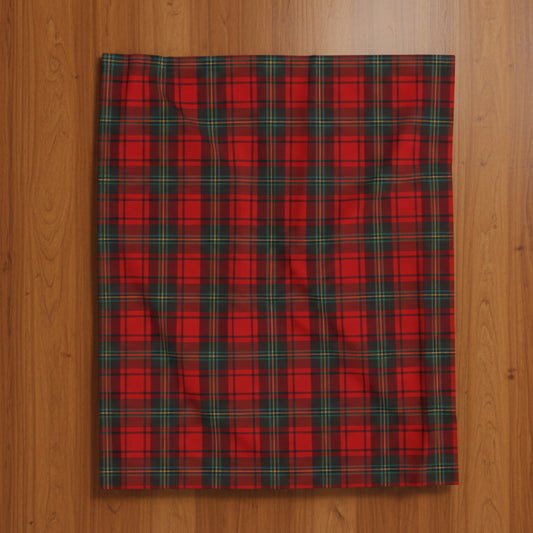Red Plaid Velveteen Plush Blanket