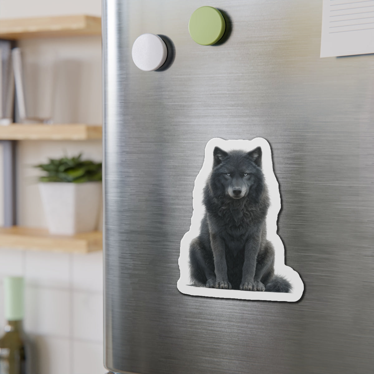 Gray Wolf Fridge Magnet