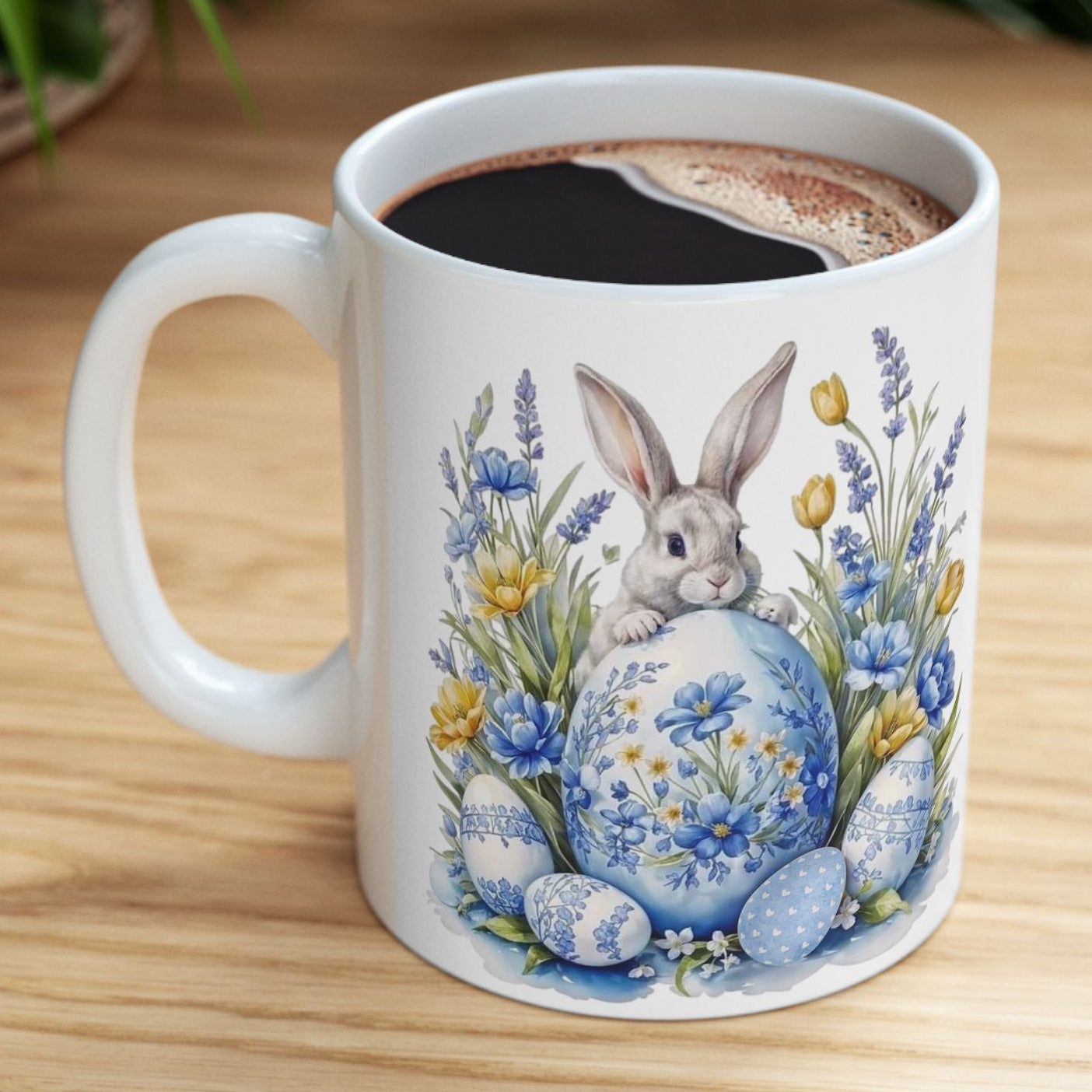 Easter Floral Bunny 11oz Mug
