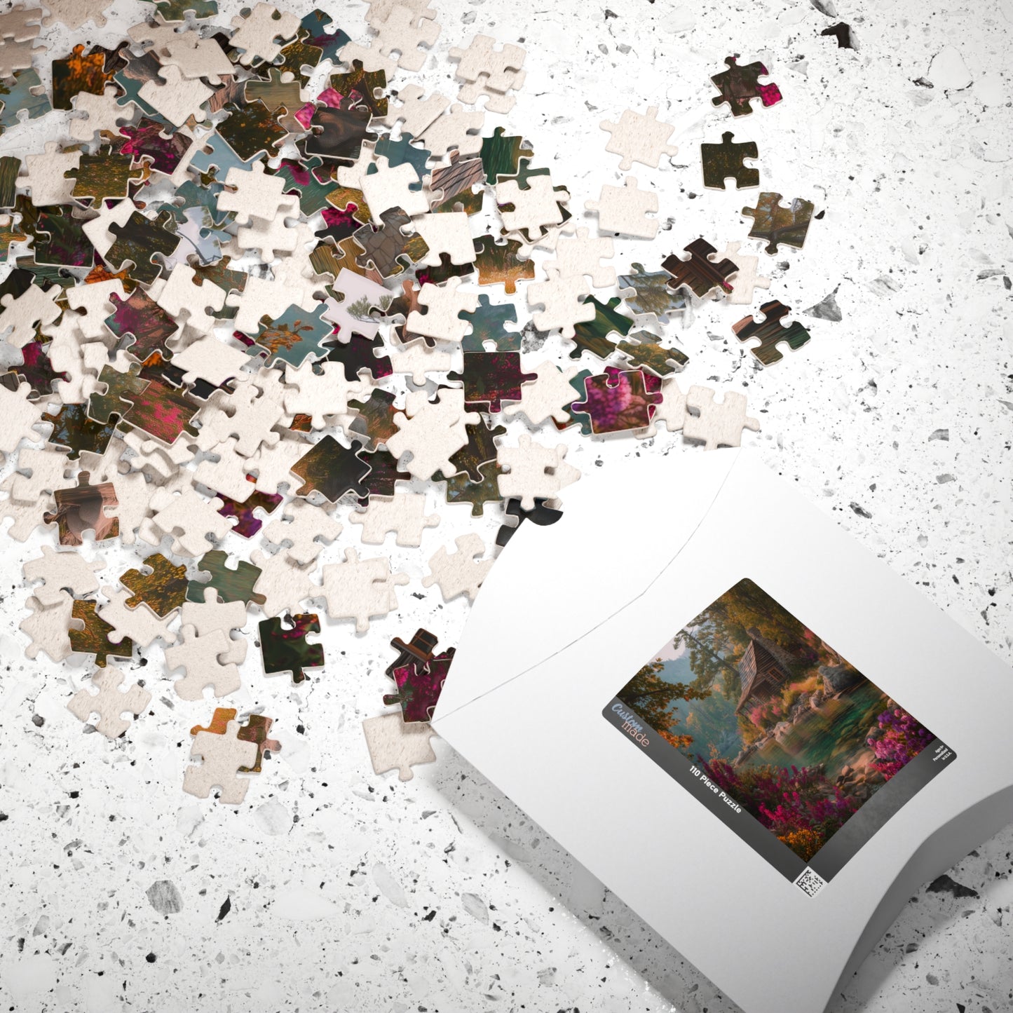 Scenic Lakeside Cabin Jigsaw Puzzle — 110/252/529/1014 pcs