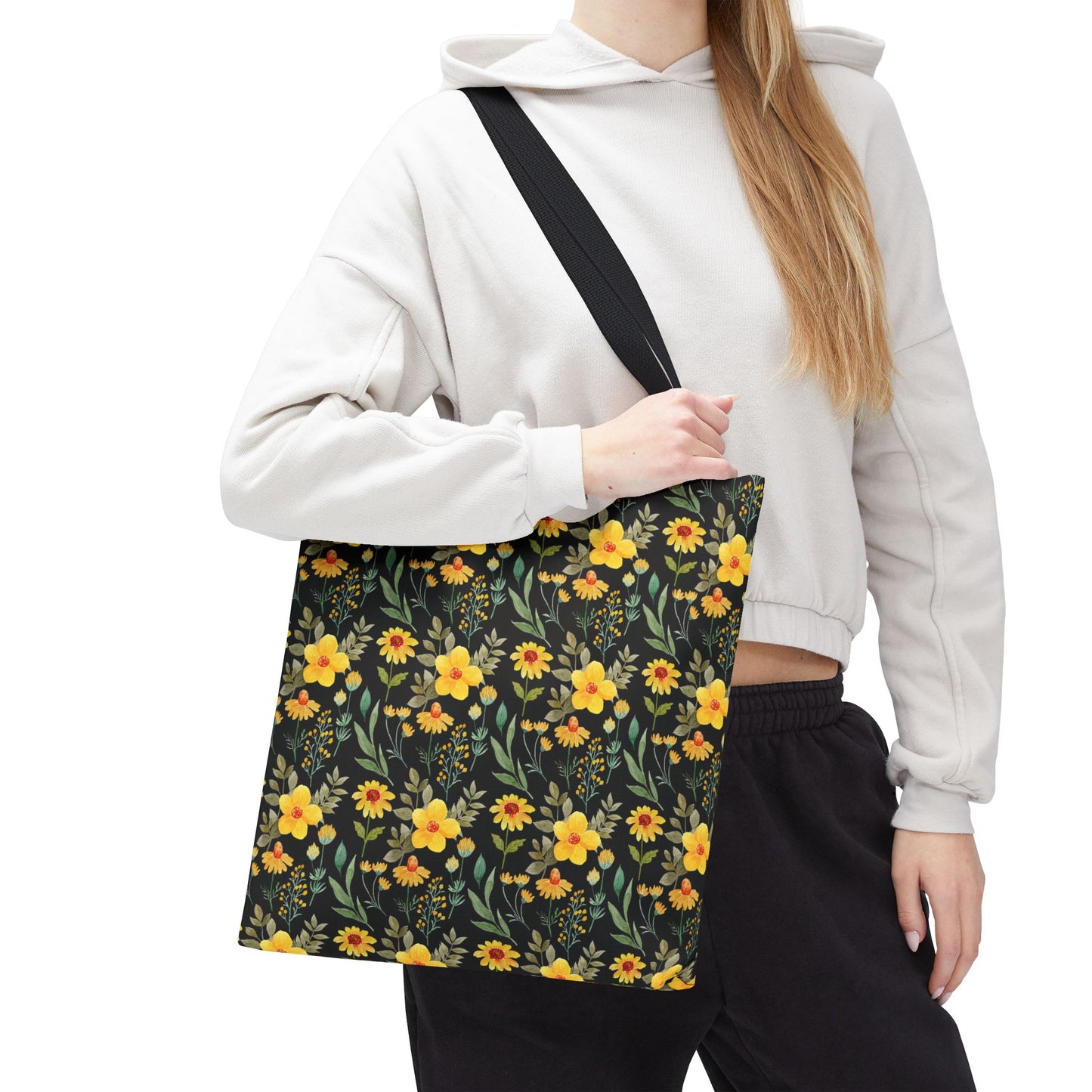 Floral Yellow Tote Bag