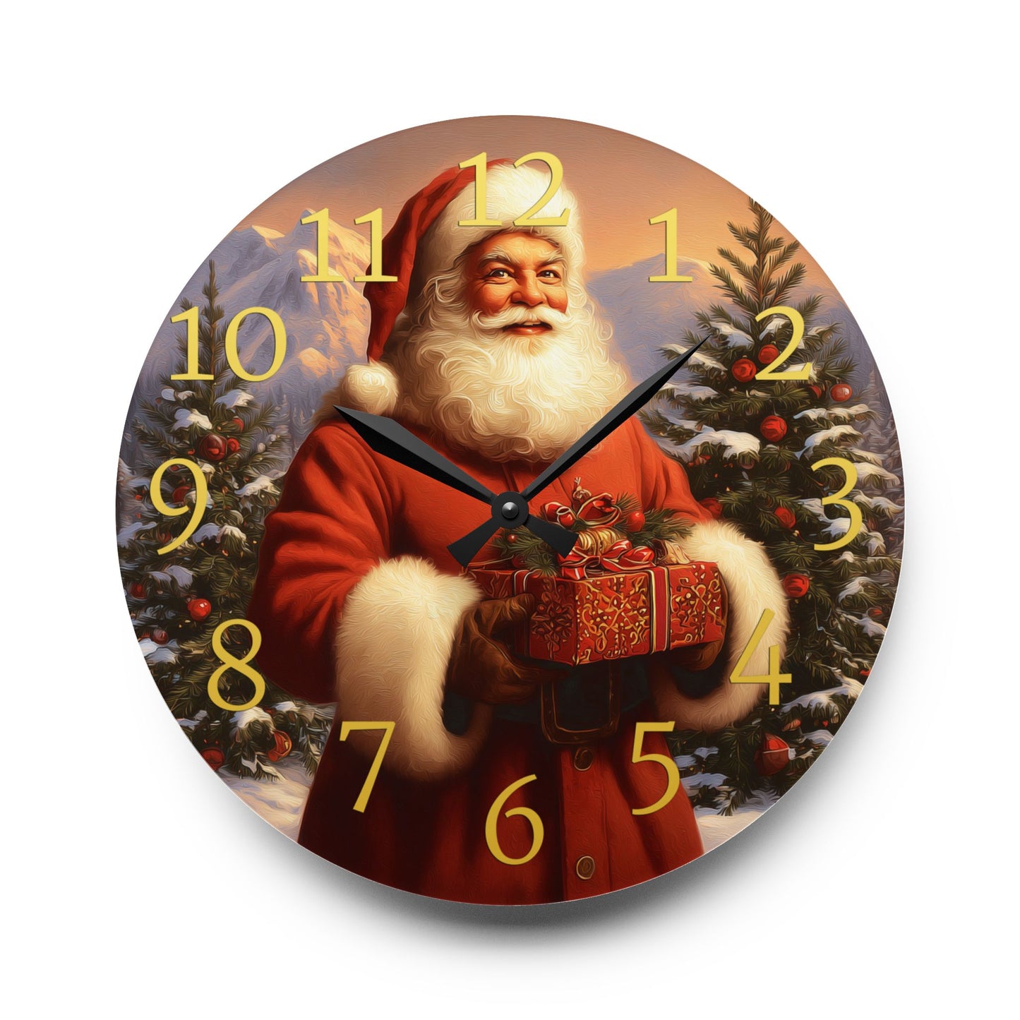 Santa's Gift Wall Clock