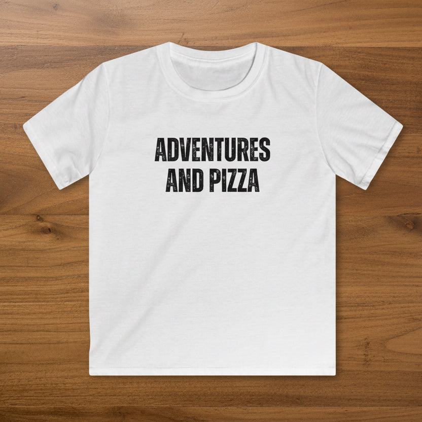 Adventures and Pizza Kids Softstyle T-Shirt