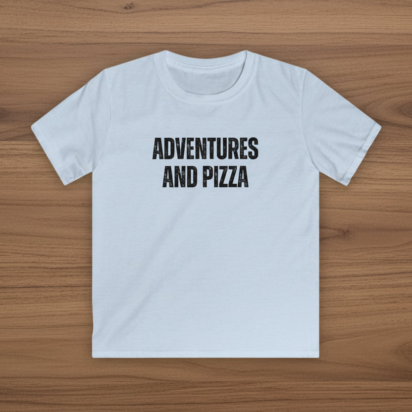 Adventures and Pizza Kids Softstyle T-Shirt