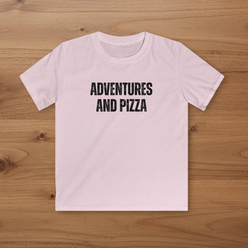 Adventures and Pizza Kids Softstyle T-Shirt
