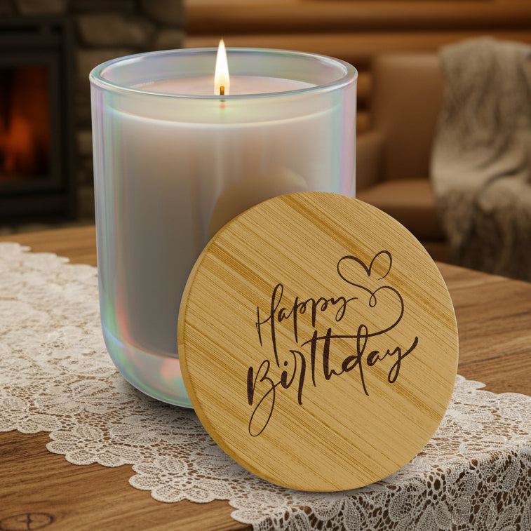 Happy Birthday 14oz Engraved Soy Candle | Scented Gift Candle