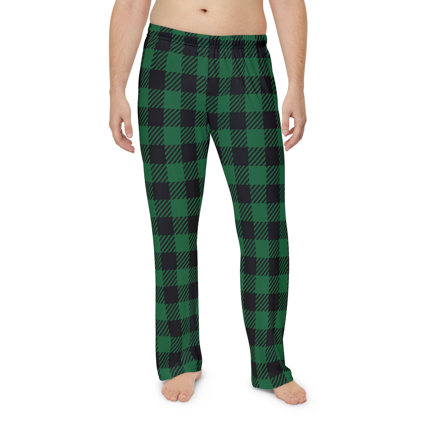 Men's Green & Black Buffalo Plaid Pajama Pants