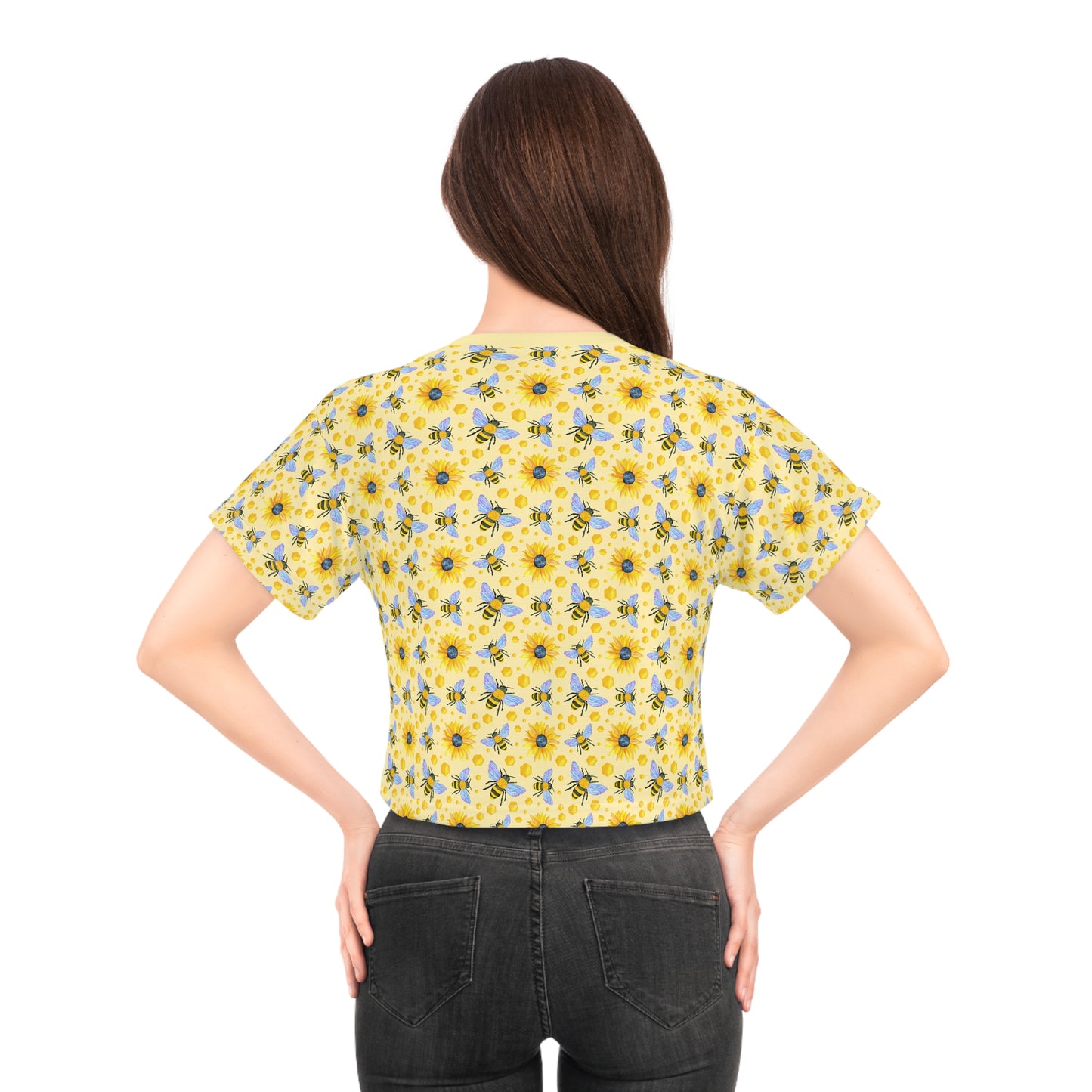 Sunflowers and Bees Crop Tee