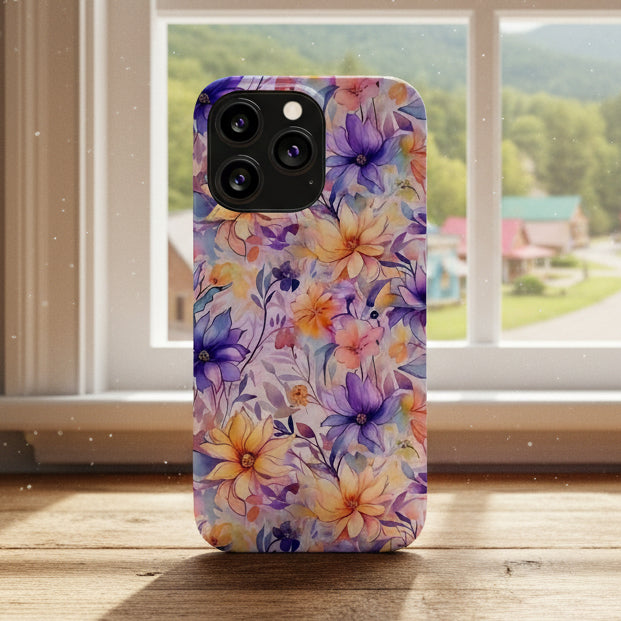 Floral Watercolor Slim Phone Case