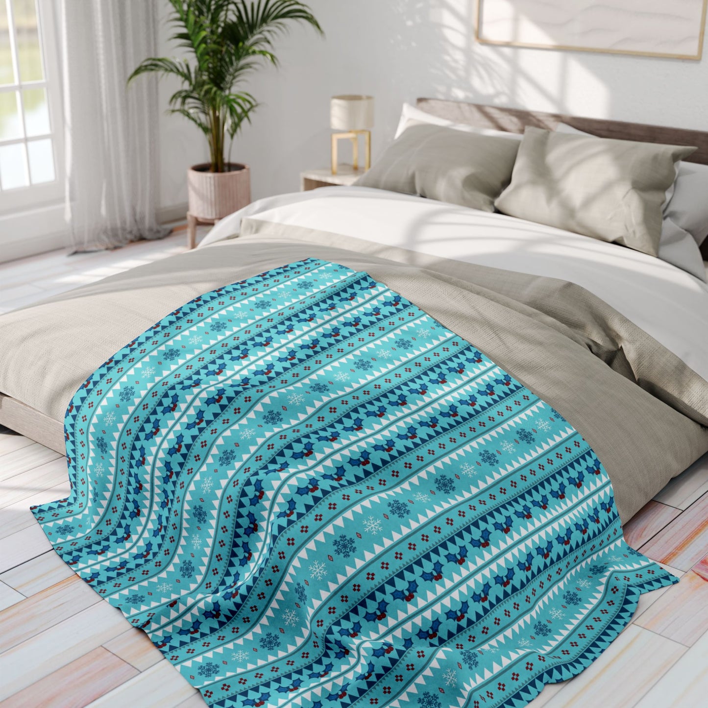 Arctic Snowfall Fleece Blanket