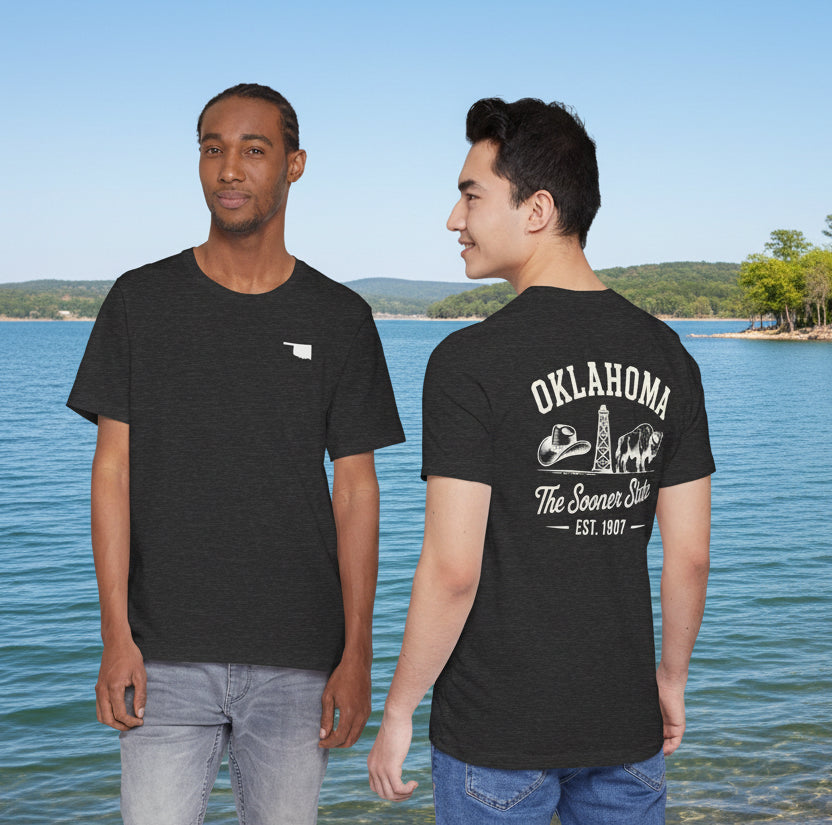 Oklahoma 'The Sooner State' Front & Back Graphic Tee