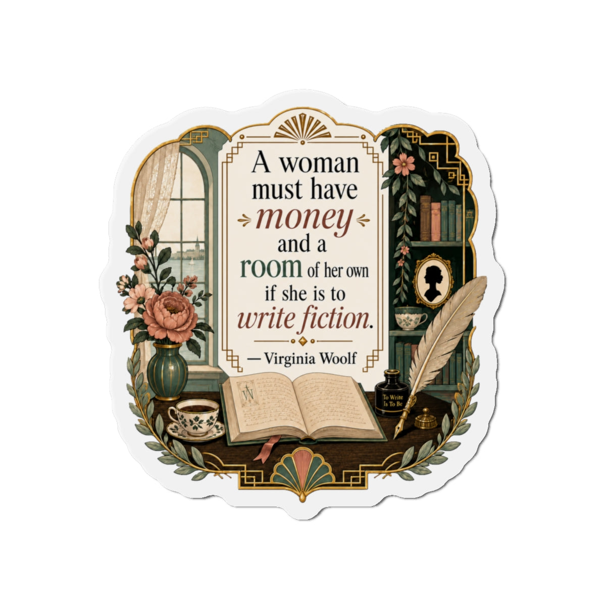 Virginia Woolf Quote "A Woman Must Have Money and a Room of Her Own"