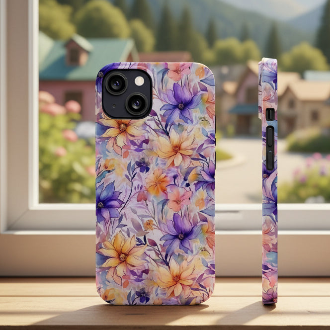 Floral Watercolor Slim Phone Case