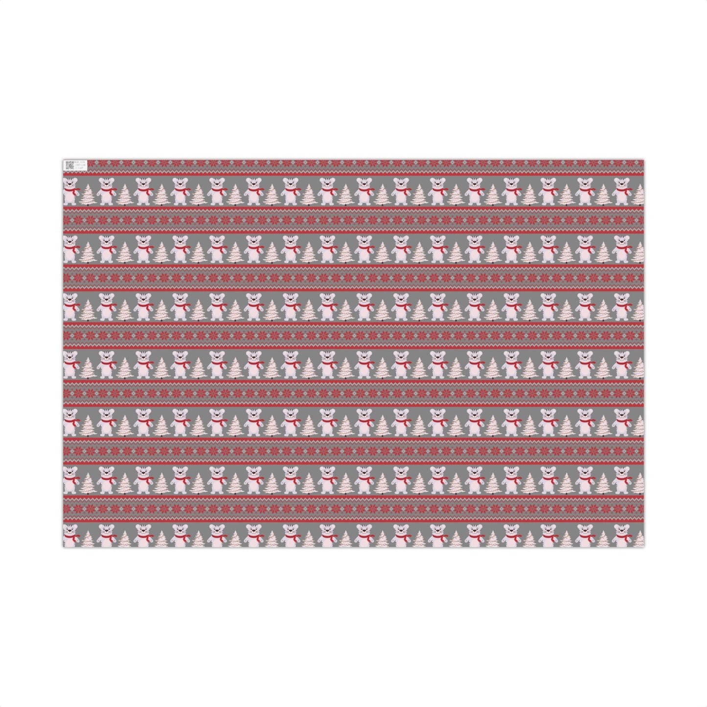 Christmas Fair Isle Tiger Premium Gift Wrap Paper