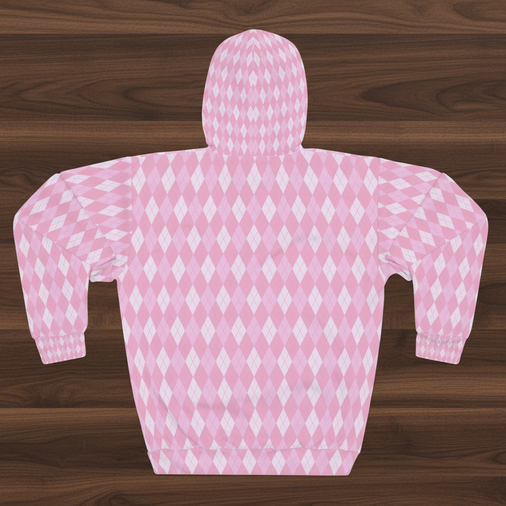 Pink Argyle Hoodie
