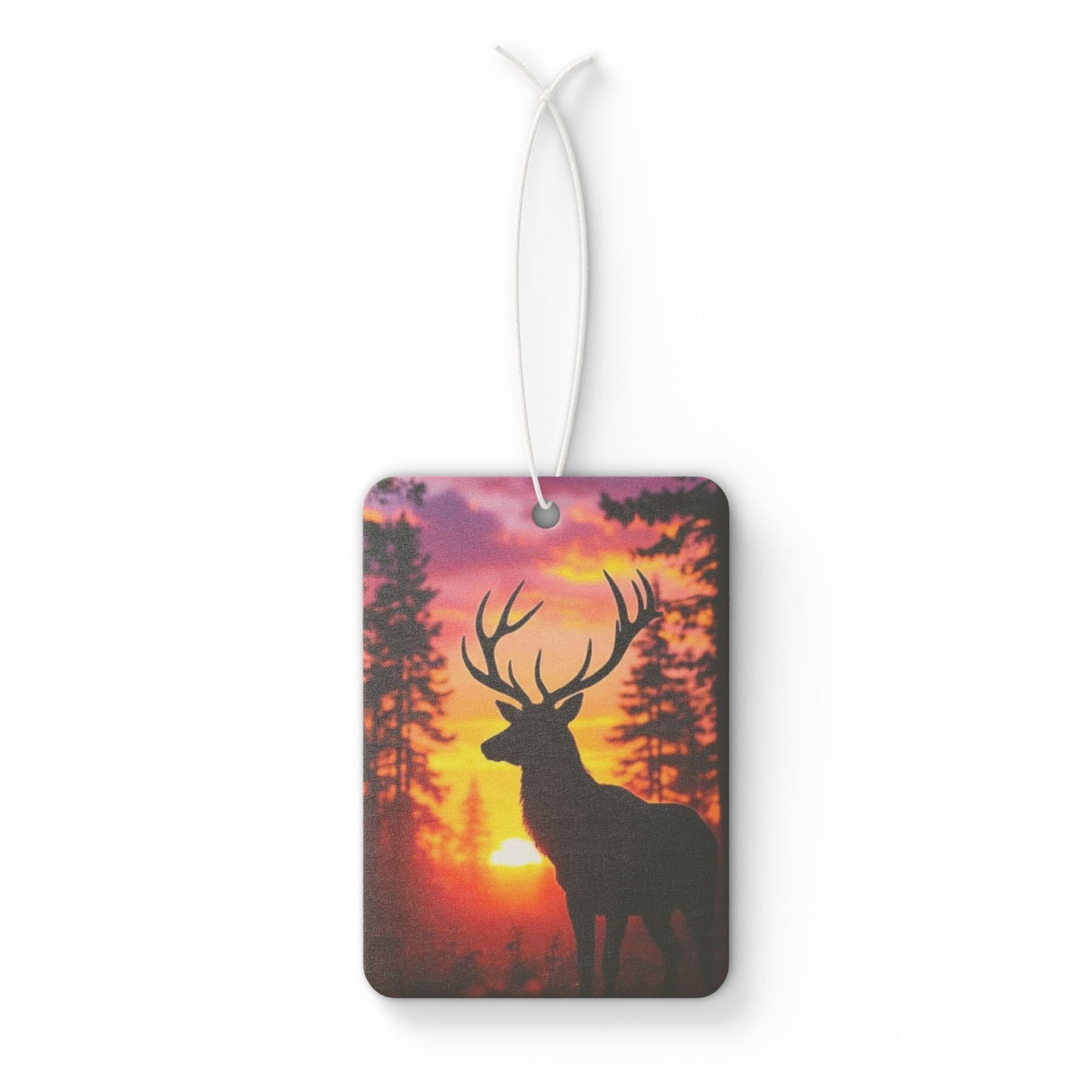 Deer Sunset Car Air Freshener — Woodland Scented Hanging Ornament