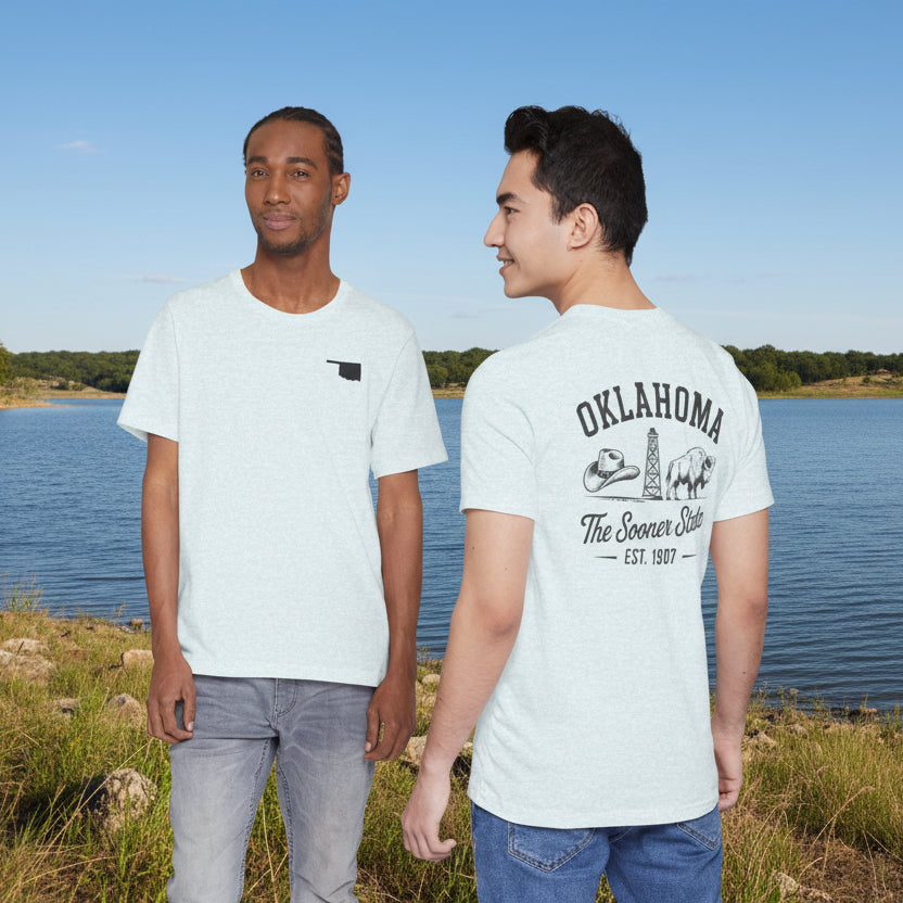 Oklahoma 'The Sooner State' Front & Back Graphic Tee