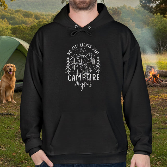 No City Lights Just Campfire Nights Hoodie