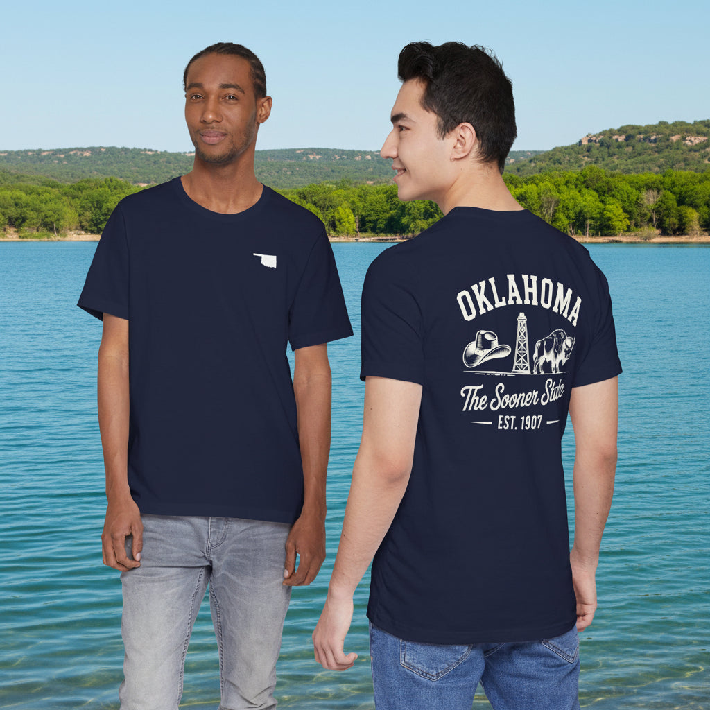 Oklahoma 'The Sooner State' Front & Back Graphic Tee