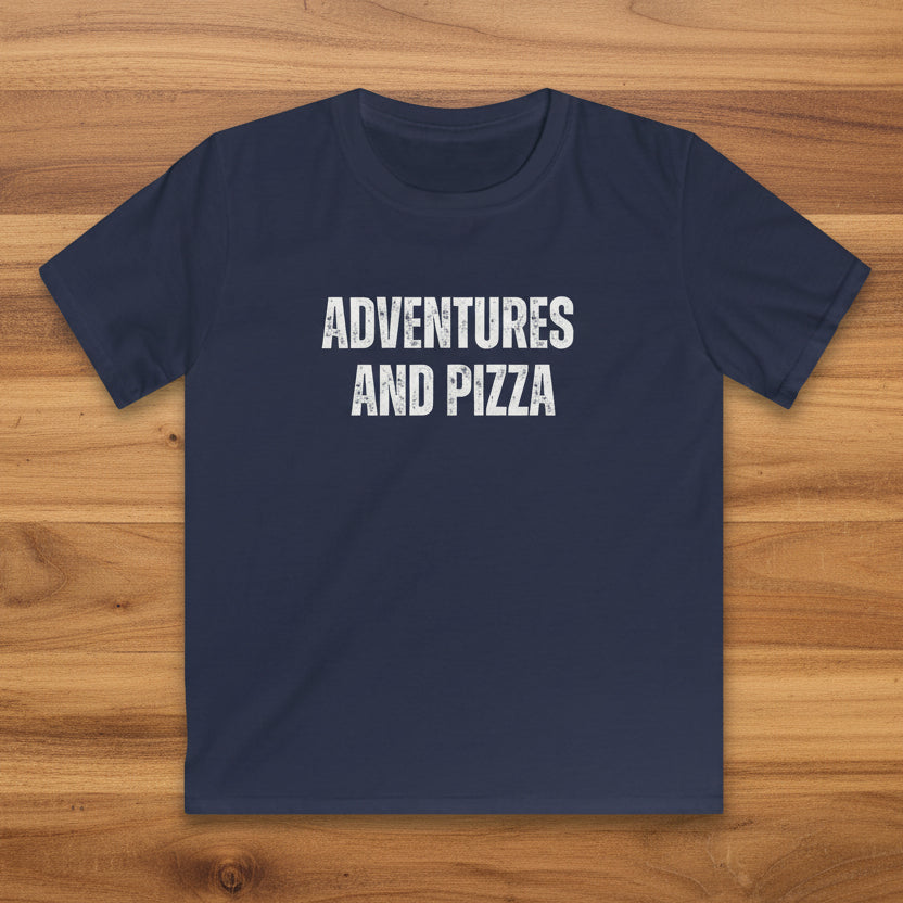 Adventures and Pizza Kids Softstyle T-Shirt