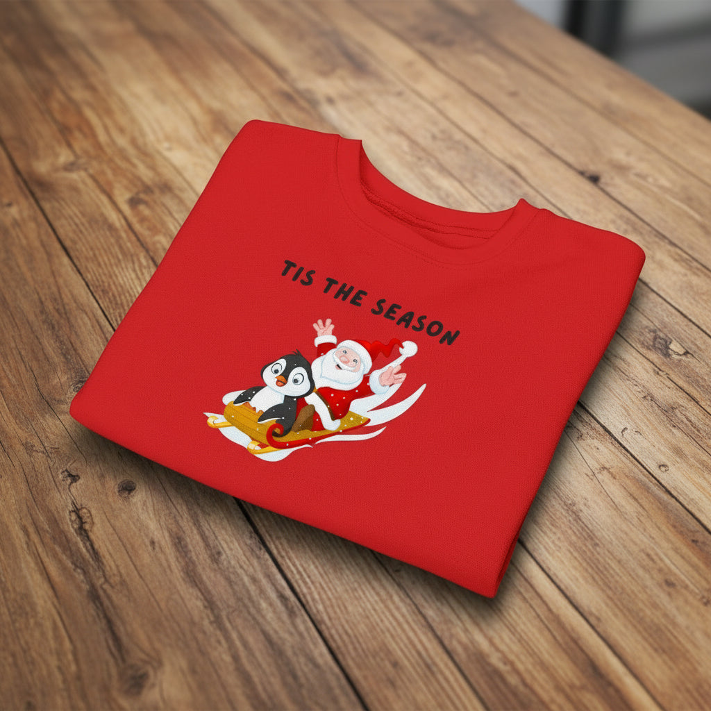 'Tis the Season' Santa & Penguin Sweatshirt