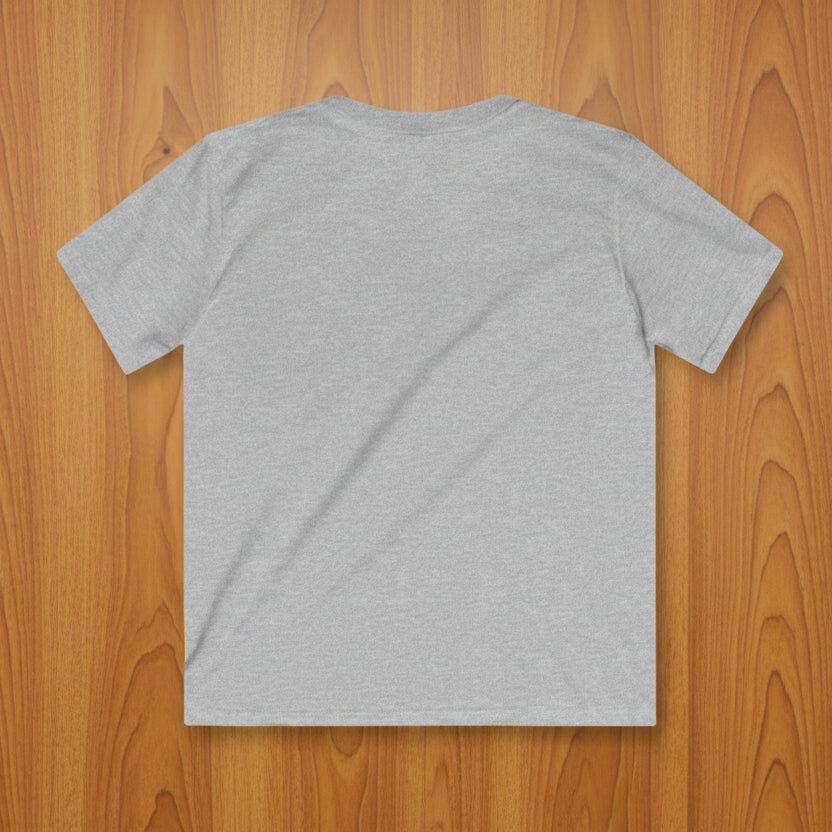 Gray t-shirt on a wood background