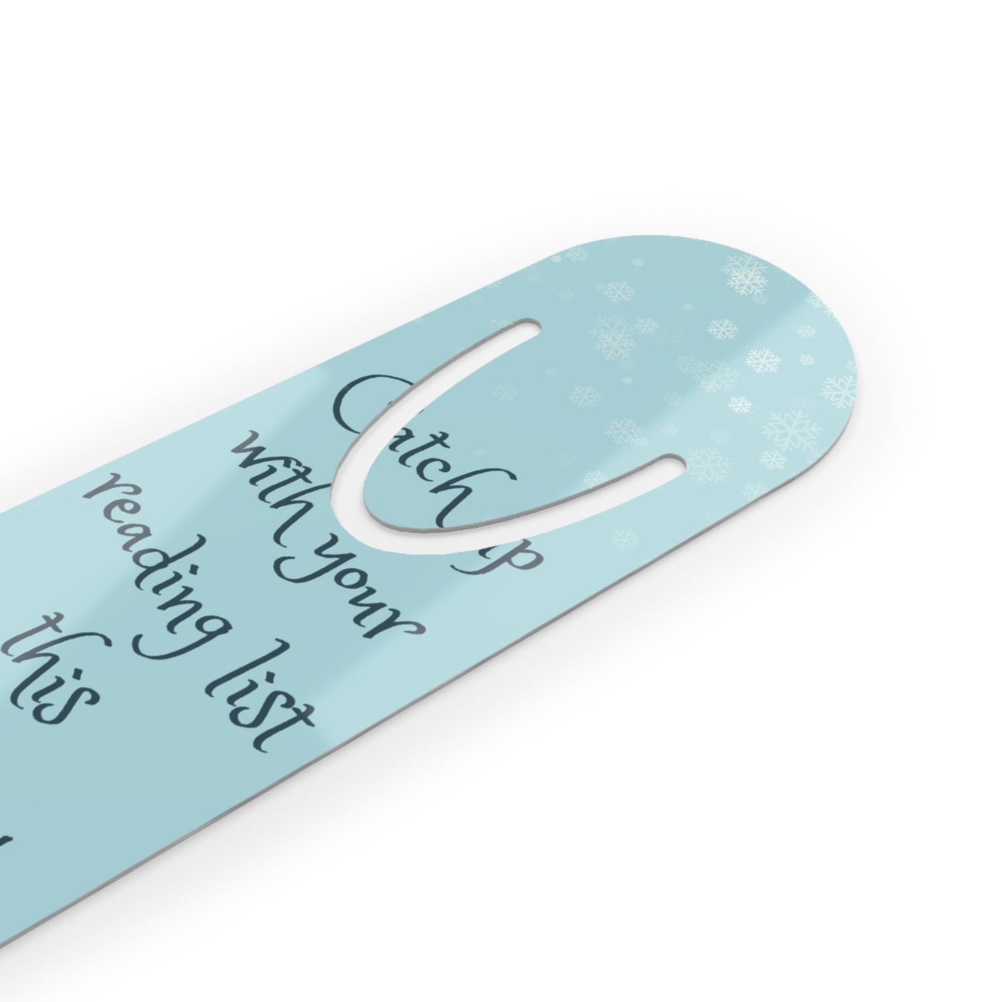 Winter Reading Metal Bookmark