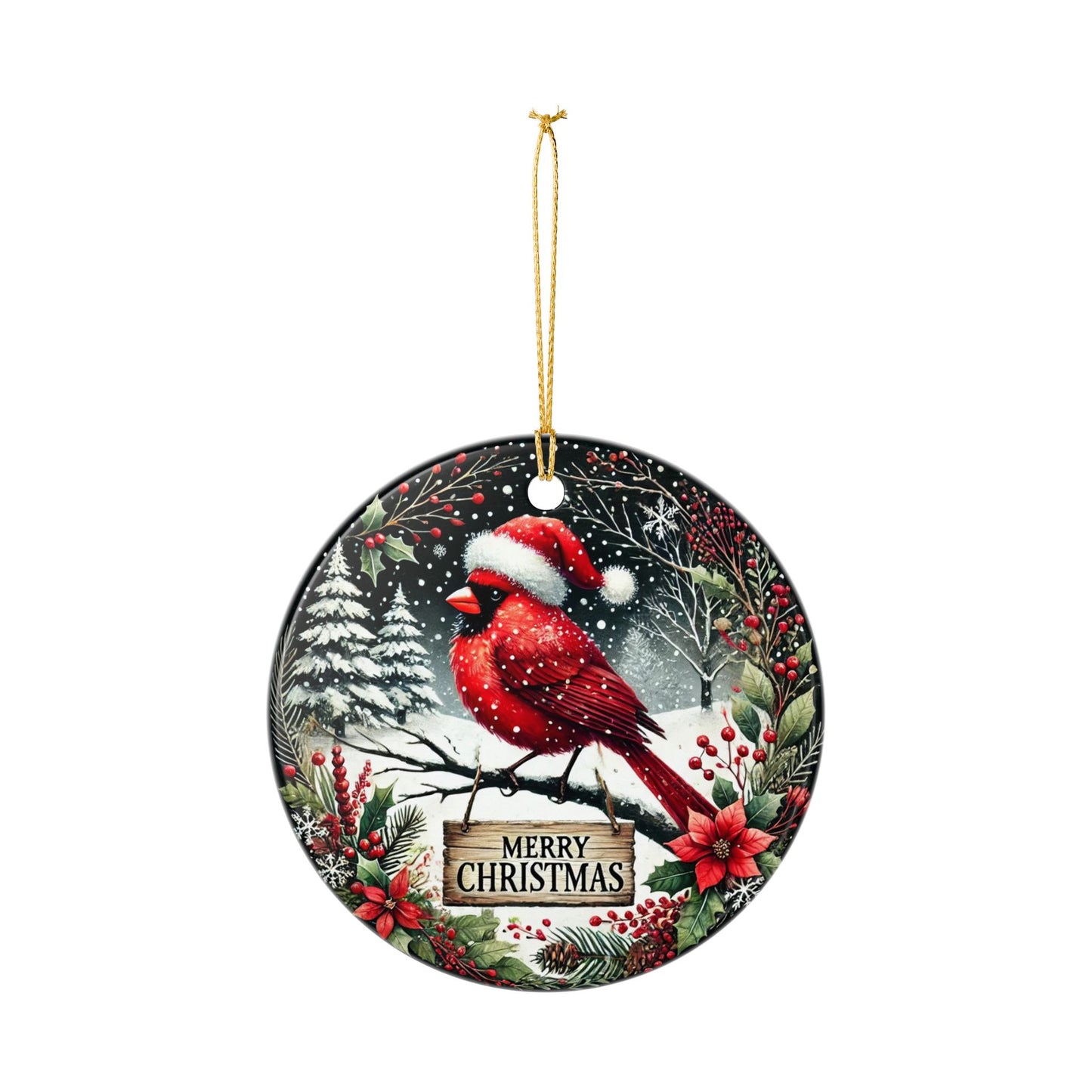 Cardinal Cheer Christmas Ornament