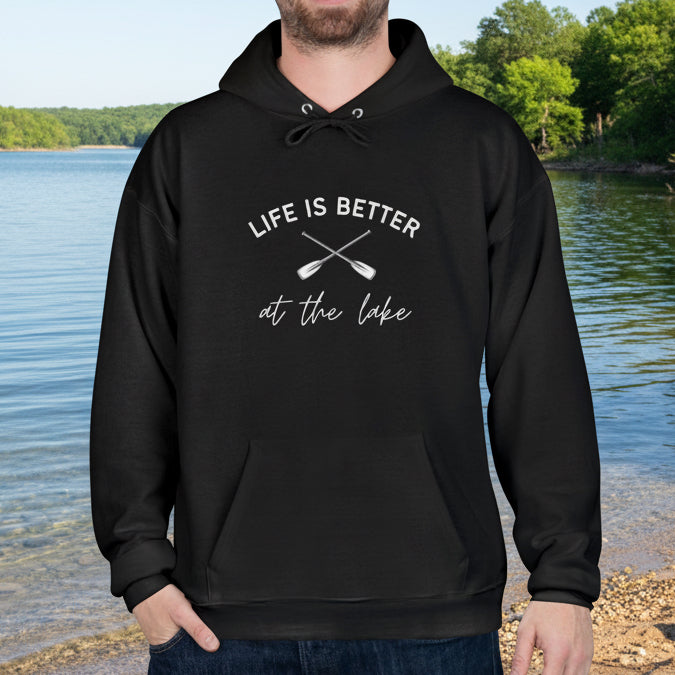 Life Is Better at the Lake Hoodie with paddles