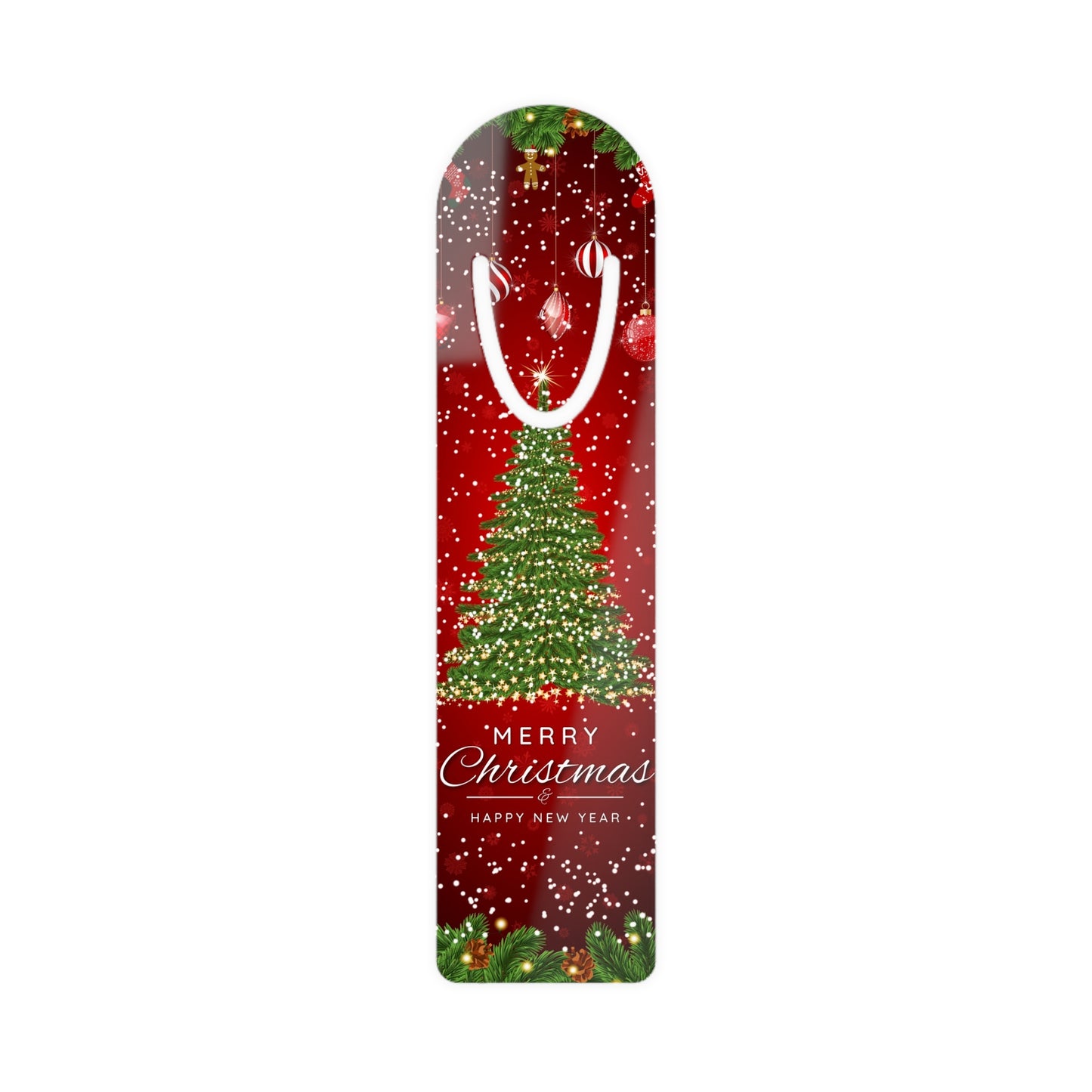 Merry Christmas Metal Bookmark