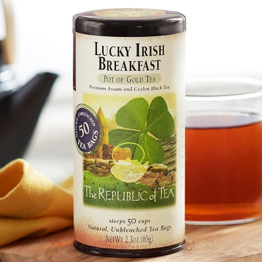 Lucky Irish Breakfast Black Tea Bags, Naturally Caffeinated, 50 Servings