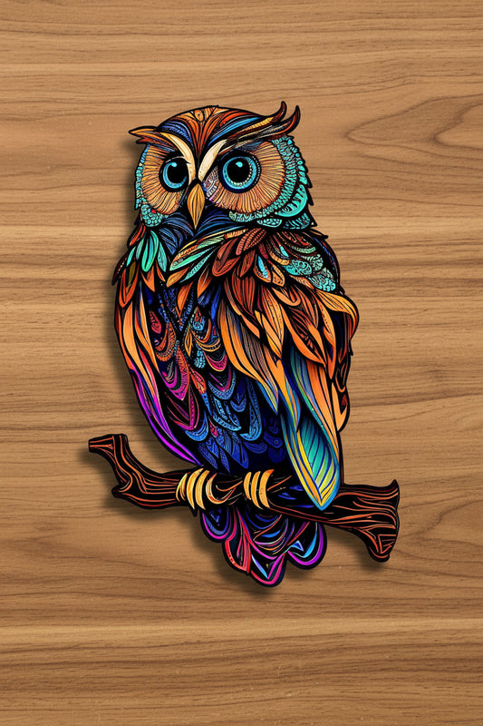 Wooden Owl Puzzle – Whimsical, Colorful & Wonderfully Crafted